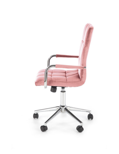 GONZO 4 Fotel Młodzieżowy Velvet Różowy - Różowa Elegancja i Komfort