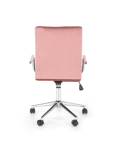 GONZO 4 Fotel Młodzieżowy Velvet Różowy - Różowa Elegancja i Komfort