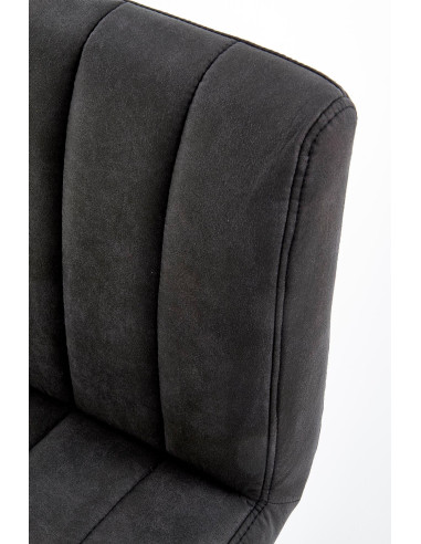 H89 Hoker Popiel/Czarny, Eco Skóra, Regulowana Wysokość