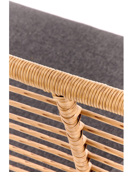 IKARO Sofa Rattanowa z Poduszkami Naturalny-Czarny - Styl na Tarasie