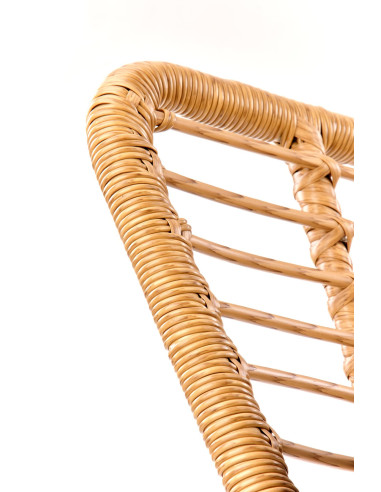 IKARO Sofa Rattanowa z Poduszkami Naturalny-Czarny - Styl na Tarasie