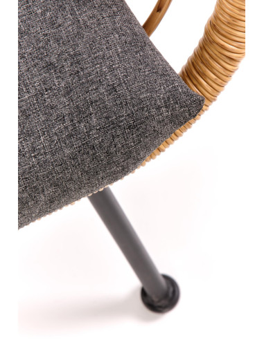 IKARO Sofa Rattanowa z Poduszkami Naturalny-Czarny - Styl na Tarasie