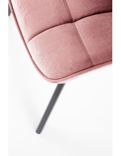 K332 Krzesło Pikowane Velvet Różowe - Słodki i Komfortowy Akcent 2