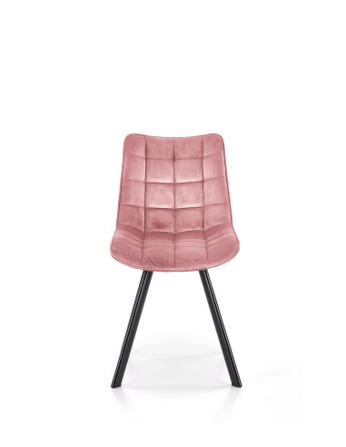 K332 Krzesło Pikowane Velvet Różowe - Słodki i Komfortowy Akcent