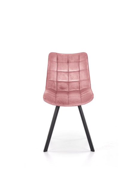 K332 Krzesło Pikowane Velvet Różowe - Słodki i Komfortowy Akcent