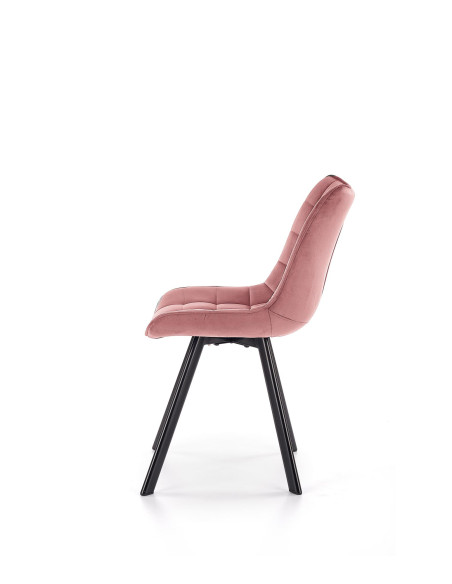 K332 Krzesło Pikowane Velvet Różowe - Słodki i Komfortowy Akcent