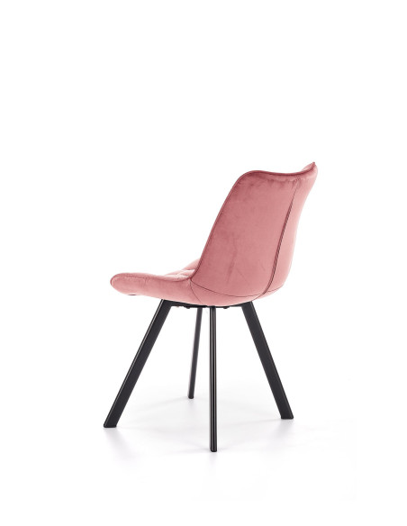 K332 Krzesło Pikowane Velvet Różowe - Słodki i Komfortowy Akcent