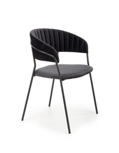 K426 Krzesło Velvet Czarne - Nowoczesny Design i Uniwersalność