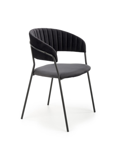 K426 Krzesło Velvet Czarne - Nowoczesny Design i Uniwersalność