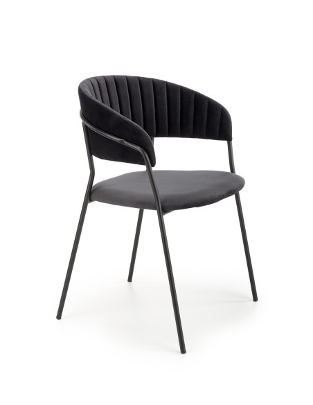 K426 Krzesło Velvet Czarne - Nowoczesny Design i Uniwersalność