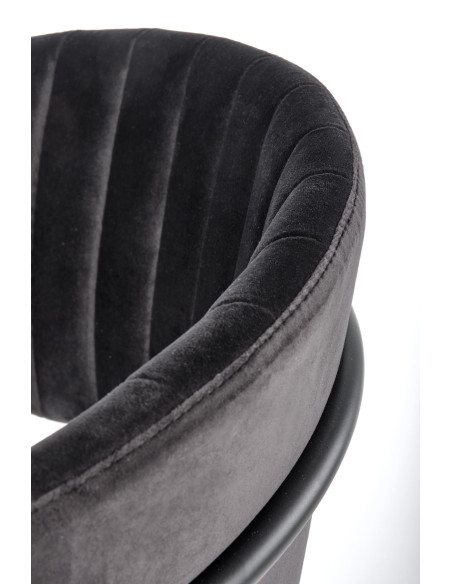 K426 Krzesło Velvet Czarne - Nowoczesny Design i Uniwersalność