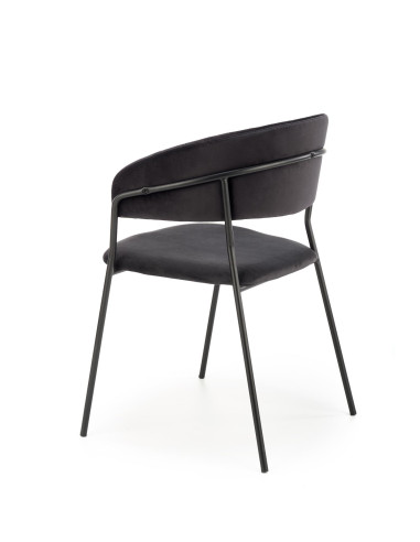 K426 Krzesło Velvet Czarne - Nowoczesny Design i Uniwersalność