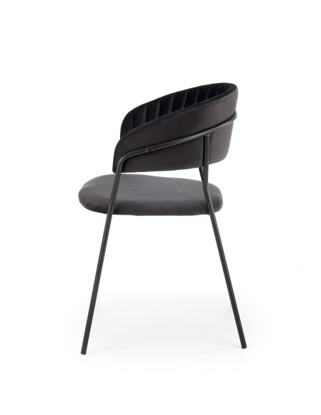 K426 Krzesło Velvet Czarne - Nowoczesny Design i Uniwersalność