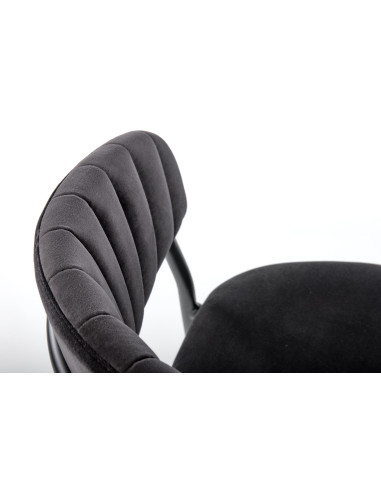 K426 Krzesło Velvet Czarne - Nowoczesny Design i Uniwersalność