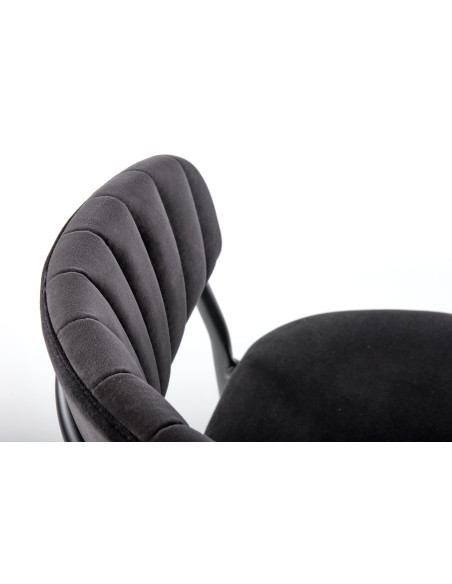 K426 Krzesło Velvet Czarne - Nowoczesny Design i Uniwersalność
