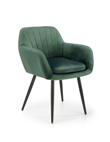 K429 Krzesło Velvet Ciemna Zieleń - Wygoda w Nowoczesnej Odsłonie