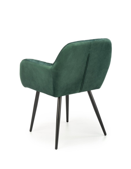 K429 Krzesło Velvet Ciemna Zieleń - Wygoda w Nowoczesnej Odsłonie