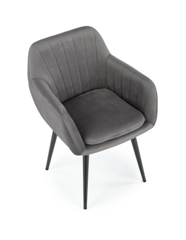 K429 Krzesło Velvet Popielate - Nowoczesność i Subtelny Styl