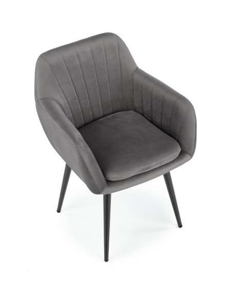 K429 Krzesło Velvet Popielate - Nowoczesność i Subtelny Styl