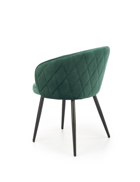 K430 Krzesło Kubełkowe Velvet Ciemna Zieleń - Stylowa Elegancja i Wygoda