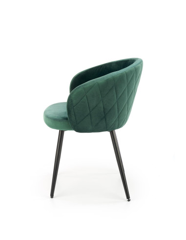 K430 Krzesło Kubełkowe Velvet Ciemna Zieleń - Stylowa Elegancja i Wygoda