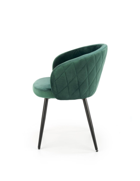 K430 Krzesło Kubełkowe Velvet Ciemna Zieleń - Stylowa Elegancja i Wygoda