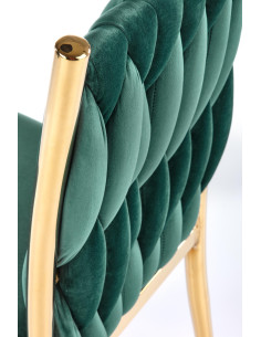 K436 Krzesło Ciemny Zielony Velvet / Złote Nogi - Elegancja i Prestiż 2