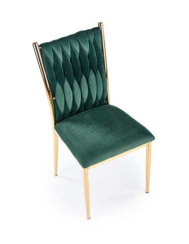 K436 Krzesło Ciemny Zielony Velvet / Złote Nogi - Elegancja i Prestiż