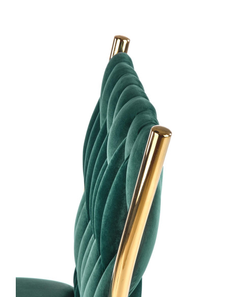 K436 Krzesło Ciemny Zielony Velvet / Złote Nogi - Elegancja i Prestiż