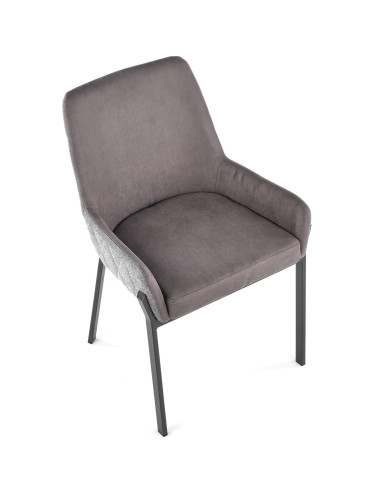 K439 krzesło przód - ciemny popiel, tył - popielaty