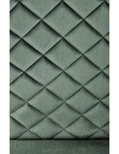 K442 Krzesło Pikowane z Uchwytem na Płozie Ciemna Zieleń Velvet 2