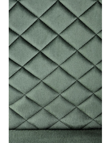 K442 Krzesło Pikowane z Uchwytem na Płozie Ciemna Zieleń Velvet