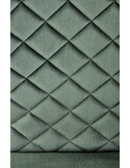 K442 Krzesło Pikowane z Uchwytem na Płozie Ciemna Zieleń Velvet