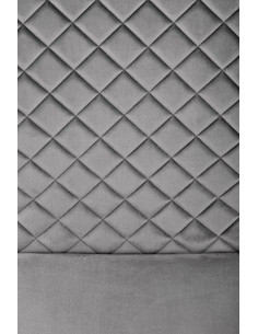 K442 Krzesło Pikowane z Uchwytem na Płozie Popielate Velvet - Wygoda i Styl 2