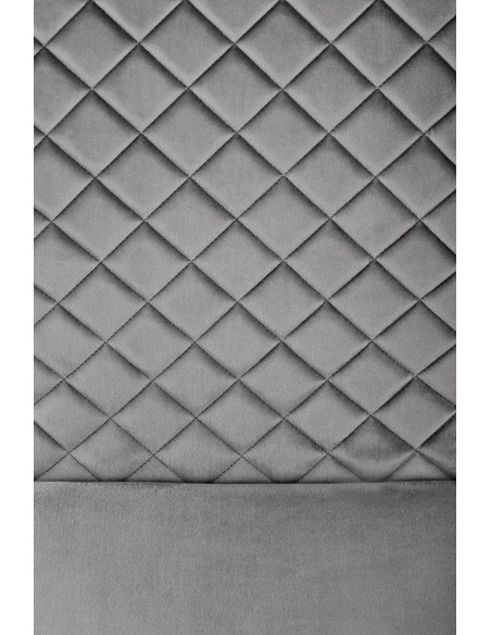 K442 Krzesło Pikowane z Uchwytem na Płozie Popielate Velvet - Wygoda i Styl