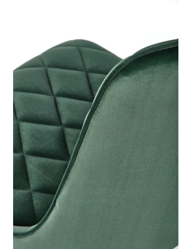 Krzesło pikowane CH/450 tkanina ciemno zielona VELVET