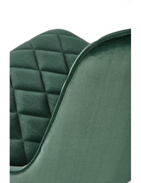 Krzesło pikowane CH/450 tkanina ciemno zielona VELVET