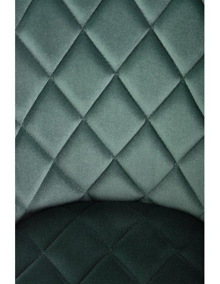 Krzesło pikowane CH/450 tkanina ciemno zielona VELVET