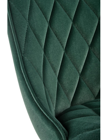 Krzesło pikowane CH/450 tkanina ciemno zielona VELVET