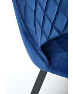 K450 Krzesło w Romby Velvet Granatowy - Elegancja w Głębokim Odcieniu 2
