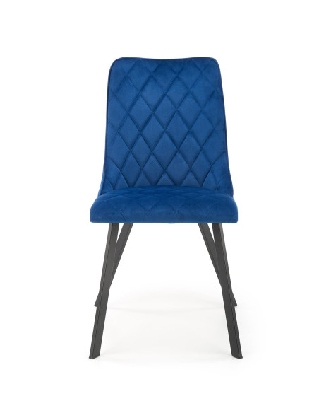 K450 Krzesło w Romby Velvet Granatowy - Elegancja w Głębokim Odcieniu