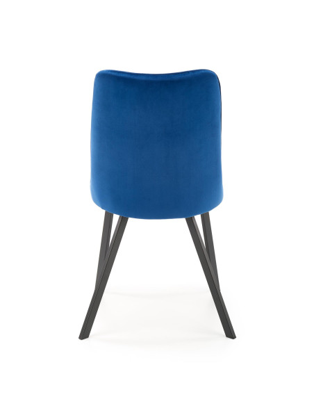 K450 Krzesło w Romby Velvet Granatowy - Elegancja w Głębokim Odcieniu