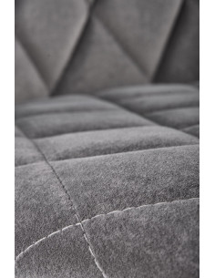 K450 Krzesło w Romby Velvet Popielate - Subtelność i Nowoczesny Design 2