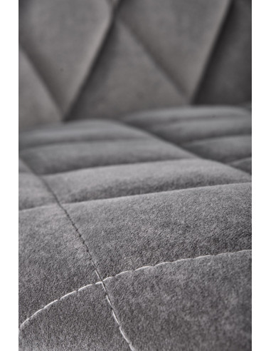 K450 Krzesło w Romby Velvet Popielate - Subtelność i Nowoczesny Design