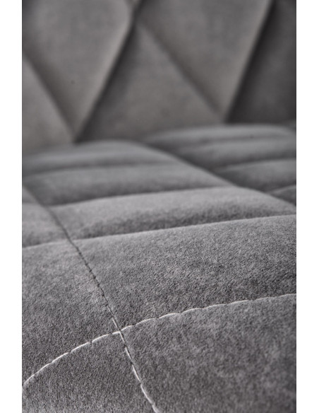 K450 Krzesło w Romby Velvet Popielate - Subtelność i Nowoczesny Design