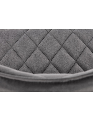 K450 Krzesło w Romby Velvet Popielate - Subtelność i Nowoczesny Design