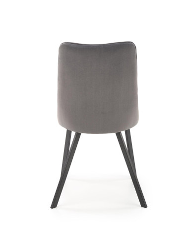 K450 Krzesło w Romby Velvet Popielate - Subtelność i Nowoczesny Design