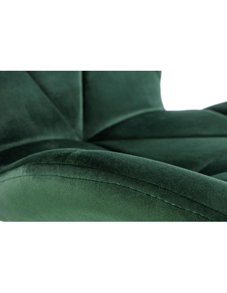 K453 Krzesło Pikowane Velvet Ciemna Zieleń - Natura w Domowym Zakątku