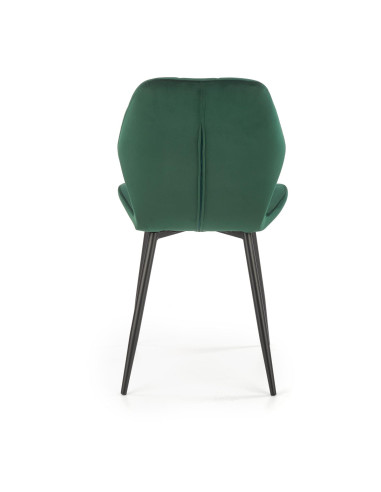 K453 Krzesło Pikowane Velvet Ciemna Zieleń - Natura w Domowym Zakątku