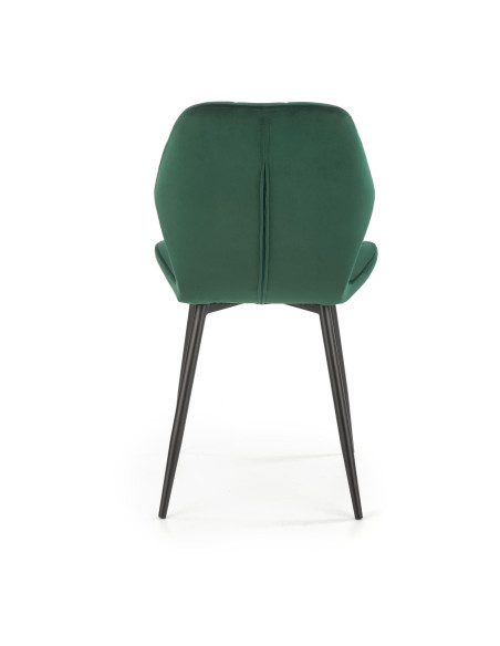 K453 Krzesło Pikowane Velvet Ciemna Zieleń - Natura w Domowym Zakątku